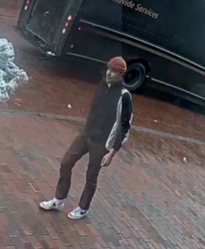 A surveillance image of the suspect - COURTESY OF BURLINGTON POLICE ©️ SEVEN DAYS