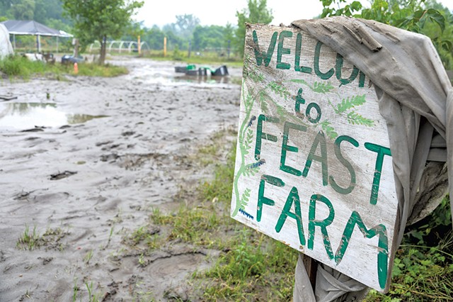 Post-flood devastation at the Feast Farm in Montpelier - FILE: JEB WALLACE-BRODEUR