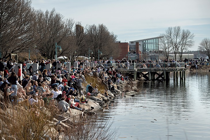 Crowd on the Burlington waterfront - DARIA BISHOP