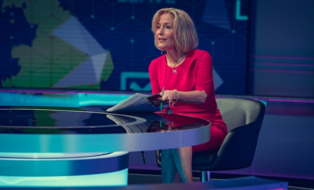 Gillian Anderson is tough as nails as British anchor Emily Maitlis in this drama about a disastrous royal interview. - COURTESY OF PETER MOUNTAIN/NETFLIX