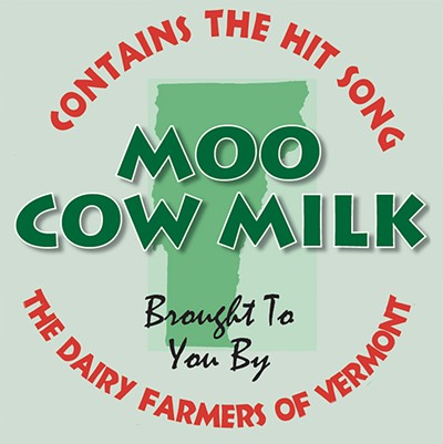 Moo Cow Milk sticker - COURTESY
