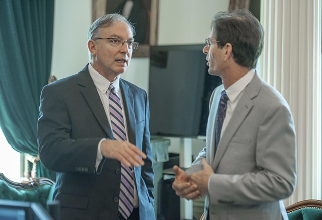 Senate President Pro Tempore Phil Baruth (D/P-Chittenden-Central) and Lt. Gov. David Zuckerman - JEB WALLACE-BRODEUR