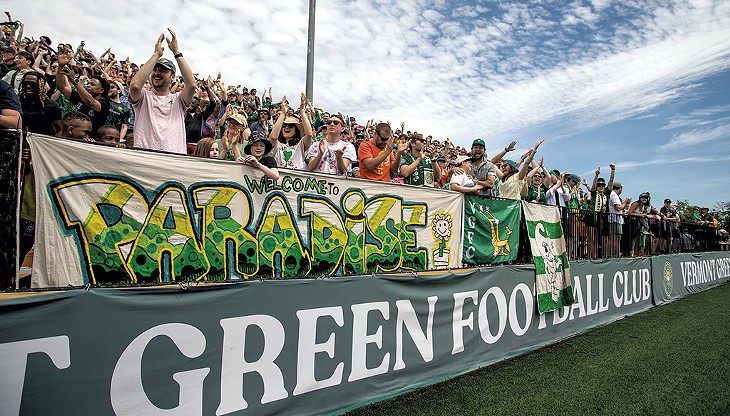 Vermont Green fans at a game - LUKE AWTRY