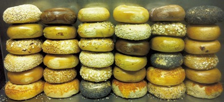 A variety of flavors from Burlington Bagel Bakery - COURTESY OF BURLINGTON BAGEL BAKERY