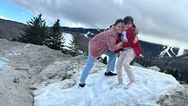 Greisy Mejia and her daughter in Vermont - COURTESY OF MIGRANT JUSTICE