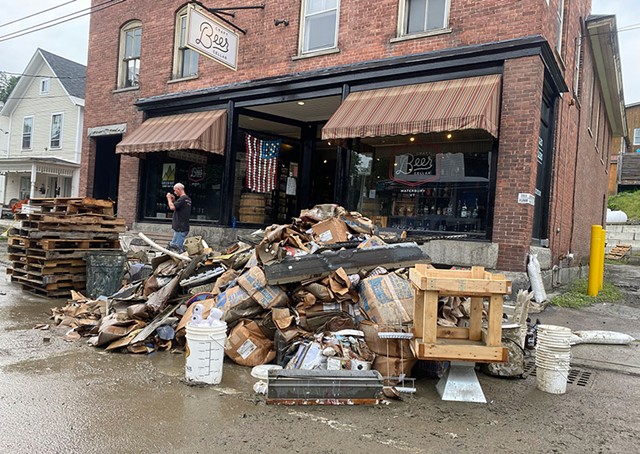 Vermont Beer Collective on Elm Street in Waterbury after flooding - COURTESY OF NATHAN DUNBAR