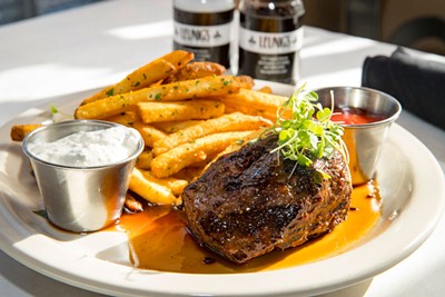 Steak frites at Leunig's Bistro & Café - JAMES BUCK