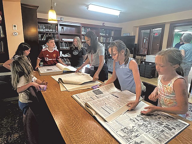 Morristown Centennial Library team at the News &amp; Citizen office - COURTESY