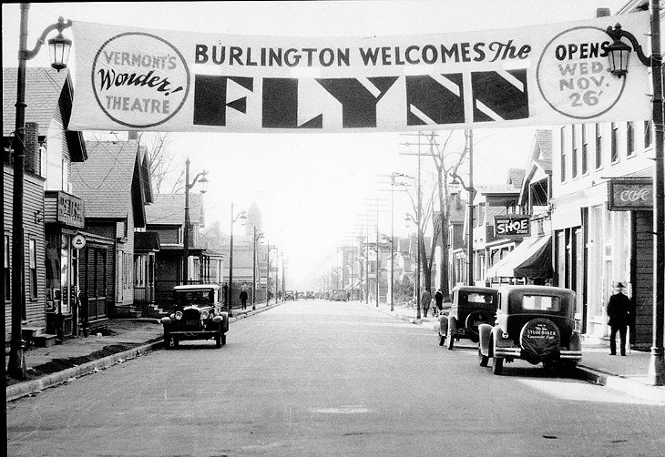 Banner welcoming Flynn Theater to Burlington - COURTESY OF FLYNN THEATER