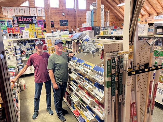 David Ertel and Michael Hoffman at Plainfield Hardware - ANNE WALLACE ALLEN ©️ SEVEN DAYS