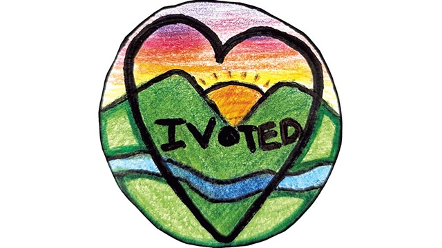 Kezia Warfisch's "I Voted" sticker - COURTESY