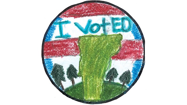 Lyle Johnson's "I Voted" sticker - COURTESY