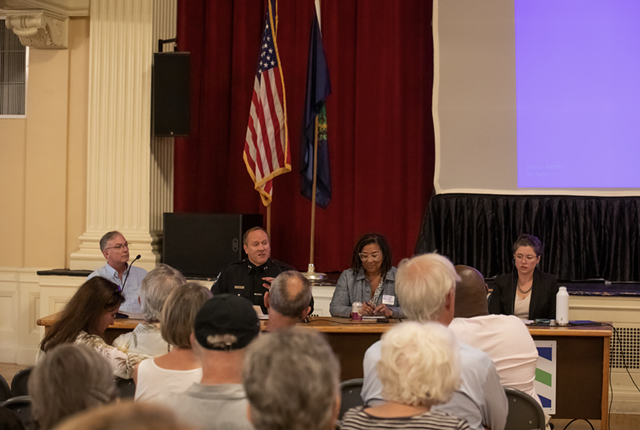 City officials at the community forum - LUKE AWTRY