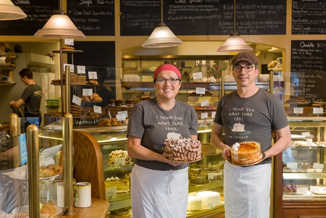 Mirabelles founders Alison Lane and Andrew Silva in their original bakery in Burlington in 2020 - FILE: OLIVER PARINI