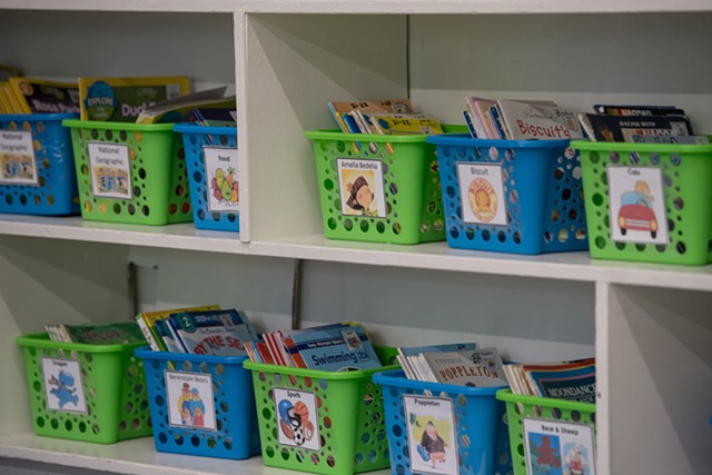 A classroom library at Vergennes Union Elementary School - FILE: DARIA BISHOP ©️ SEVEN DAYS