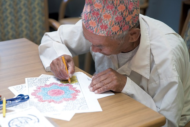 Harka Rai doing some coloring - JAMES BUCK