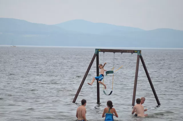 A Short-Lived Swing Set Makes a Splash in Burlington's South End