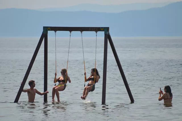 A Short-Lived Swing Set Makes a Splash in Burlington's South End