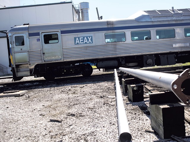 AllEarth Rail's rail diesel car in St. Albans - TIMOTHY SANTIMORE