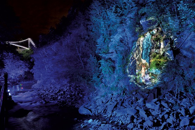 Cliffside projection at ForestaLumina - COURTESY OF  FORESTA LUMINA