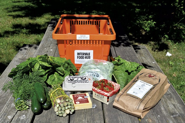 A selection of goods from one week's Intervale Food Hub share - COURTESY INTERVALE FOOD HUB