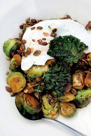 Brussels sprouts and a fried egg - JEB WALLACE-BRODEUR