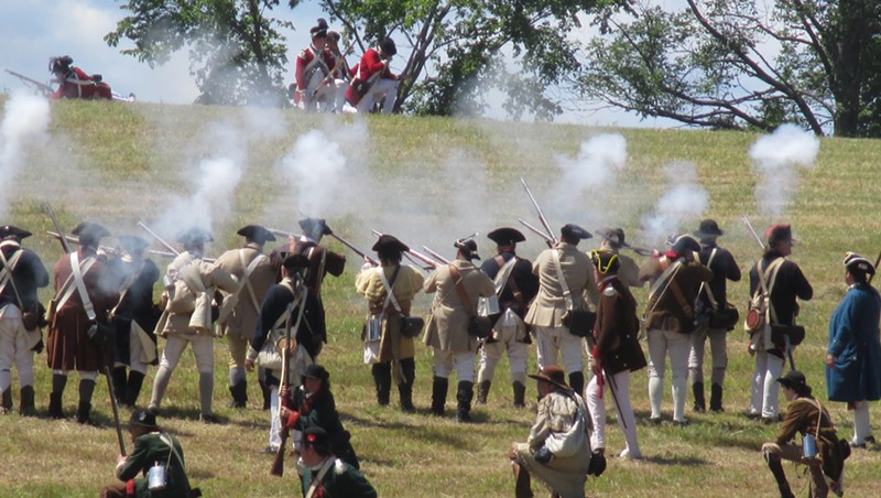 A Battle of Hubbardton reenactment