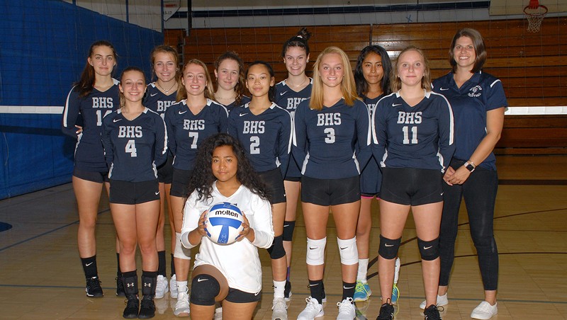 Burlington High School's girls' varsity volleyball team