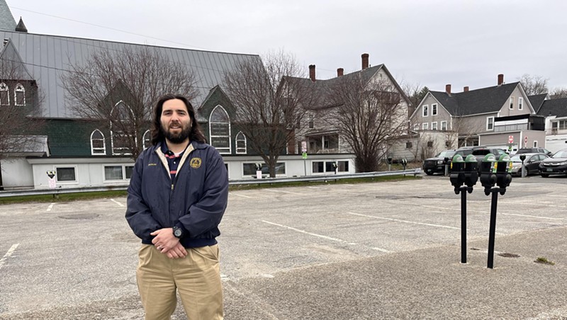 Barre City Manager Nicolas Storellicastro at the Seminary Street parking lots.