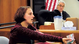 Tiffany Herring testifying in court