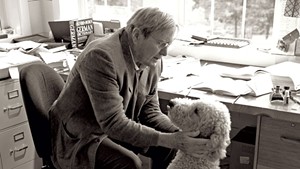 Galway Kinnell and his dog