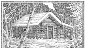 Cabin illustration by Mike Biegel
