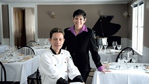 Chef Jevgenija Saromova (seated) and innkeeper Mara Mehlman