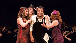Josh Collier in 'L'&eacute;lisir d'amore' ('The Elixir of Love') for Opera Company of Middlebury, 2017