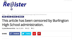 Censorship of Burlington School Newspaper May Have Violated Law