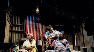 From left: Stella Asa (the Girl), Naomi Agnew (Helena) and Esther Oluokun (Bessie) in 'Eclipsed'