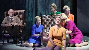 Isabel Leonard as Marnie (in yellow) with other cast members of 'Marnie'