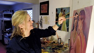 Hope Sharp in her studio