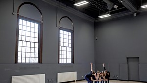 UVM dance students rehearsing in Cohen Hall