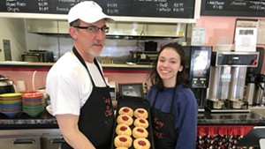 Jeff and Brooklynn Goller with raspberry kolache