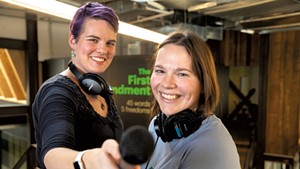 "But Why" host Jane Lindholm (left) and producer Melody Bodette