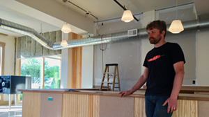 Tobin Myers Porter at Front Seat Coffee during renovation