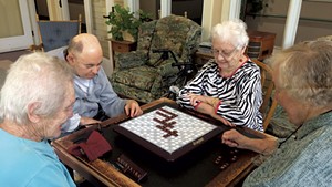 Craftsbury Community Care Center residents playing Scrabble