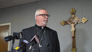 Bishop Christopher Coyne at Thursday's press conference