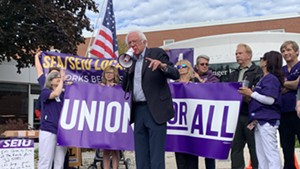 Sen. Bernie Sanders campaigns Monday in New Hampshire.