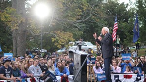 Sen. Bernie Sanders campaigning last week in Durham, N.H.