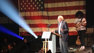 Sen. Bernie Sanders (I-Vt.) campaigning Saturday in Cedar Rapids, Iowa
