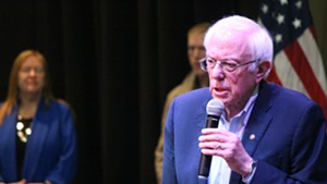 Sen. Bernie Sanders campaigning last week in Indianola, Iowa