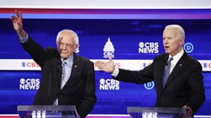 Sen. Bernie Sanders and former vice president Joe Biden debate Tuesday night in Charleston, S.C.