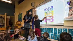 A Spanish lesson at Jericho Elementary School